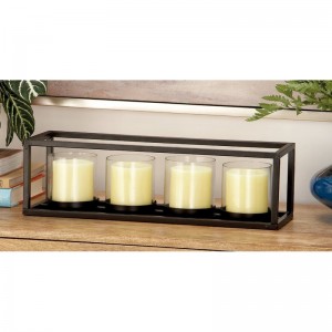 Cole Grey Metal and Glass Votive CLRB2764